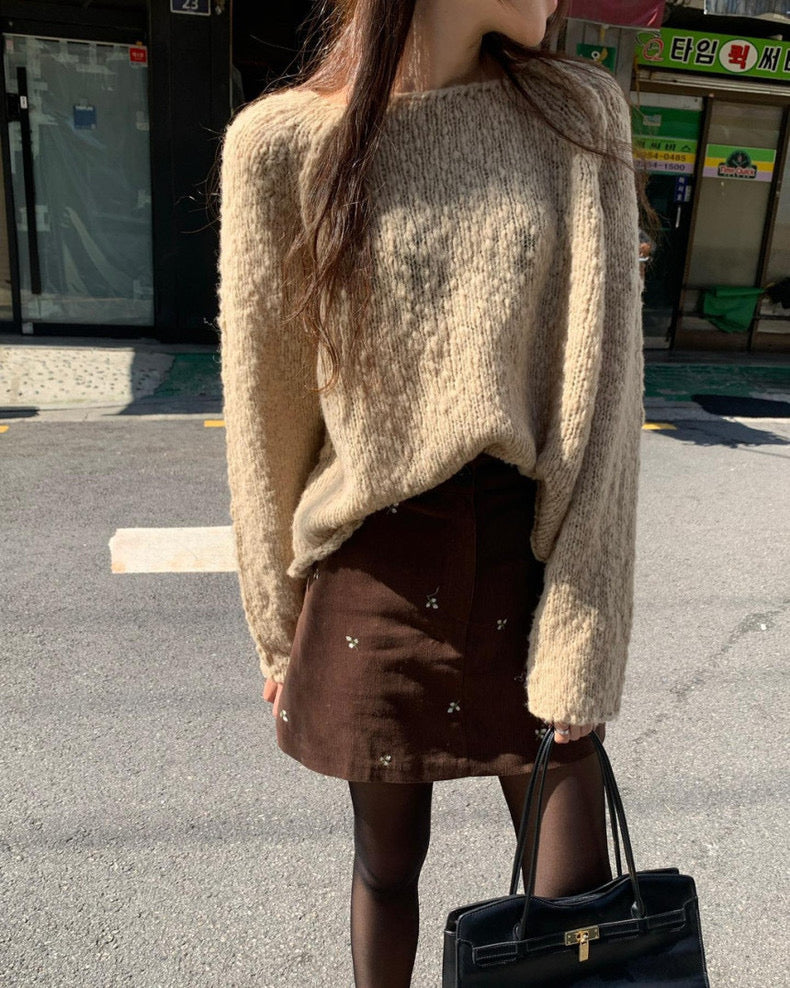 ヴィンテージフラワープリントミニスカート