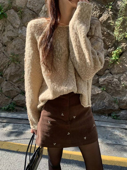 ヴィンテージフラワープリントミニスカート