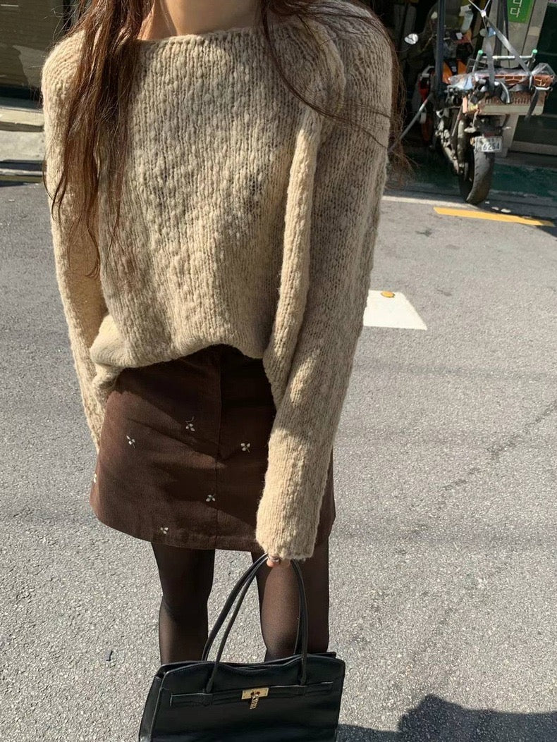 ヴィンテージフラワープリントミニスカート