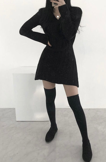 ケーブル柄ニットスカート