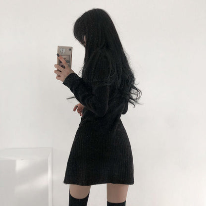 ケーブル柄ニットスカート