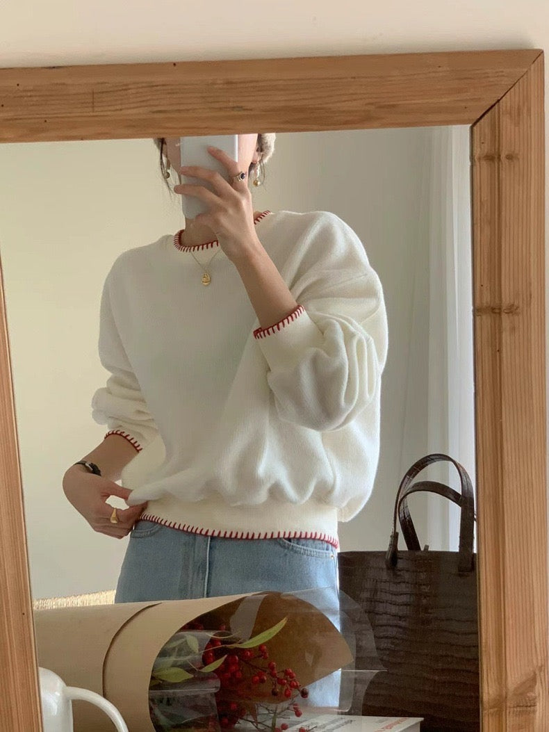 Color-Blocked Trim Sweatshirt