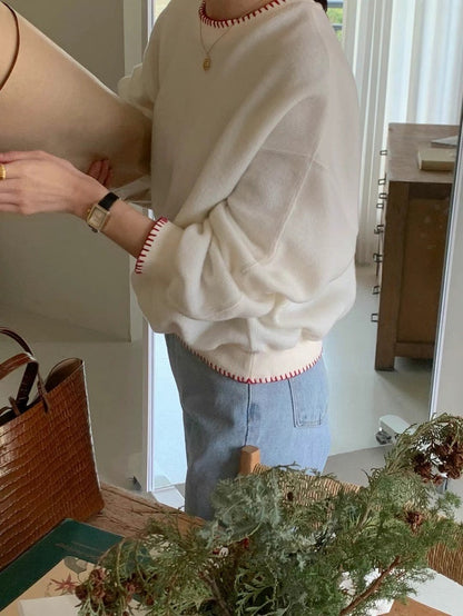 Color-Blocked Trim Sweatshirt