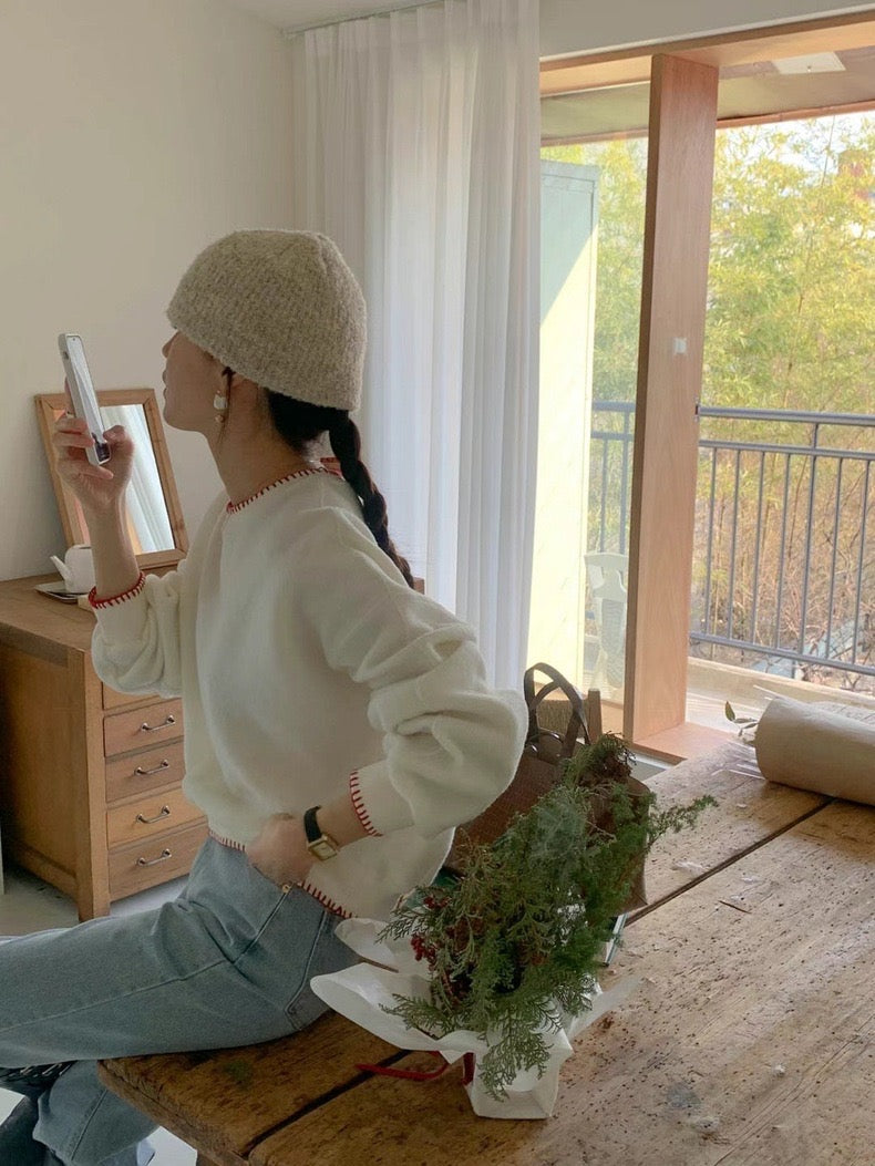 Color-Blocked Trim Sweatshirt