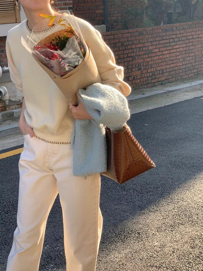 Color-Blocked Trim Sweatshirt