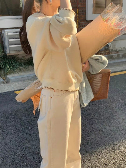 Color-Blocked Trim Sweatshirt