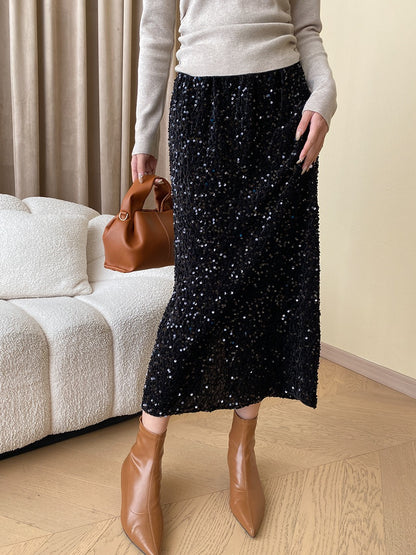 Sequin Midi Skirt