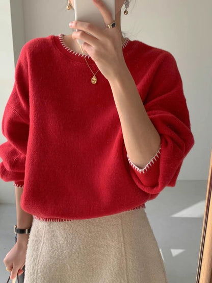 Color-Blocked Trim Sweatshirt