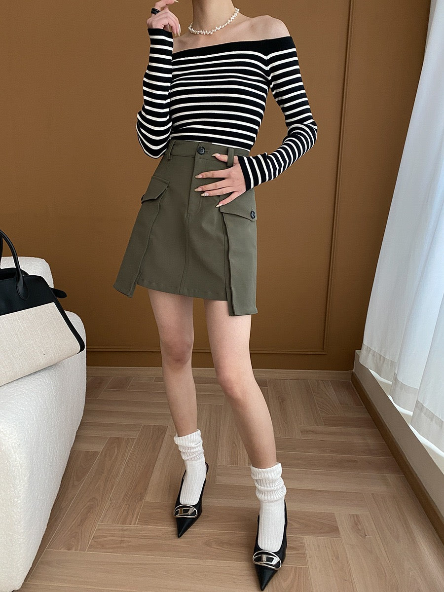 オフショルダートップ