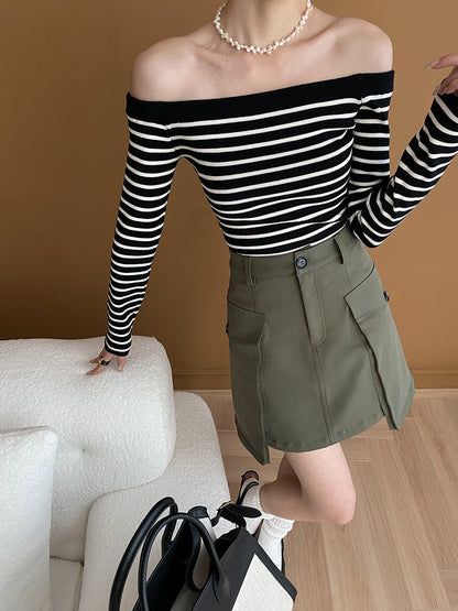 オフショルダートップ