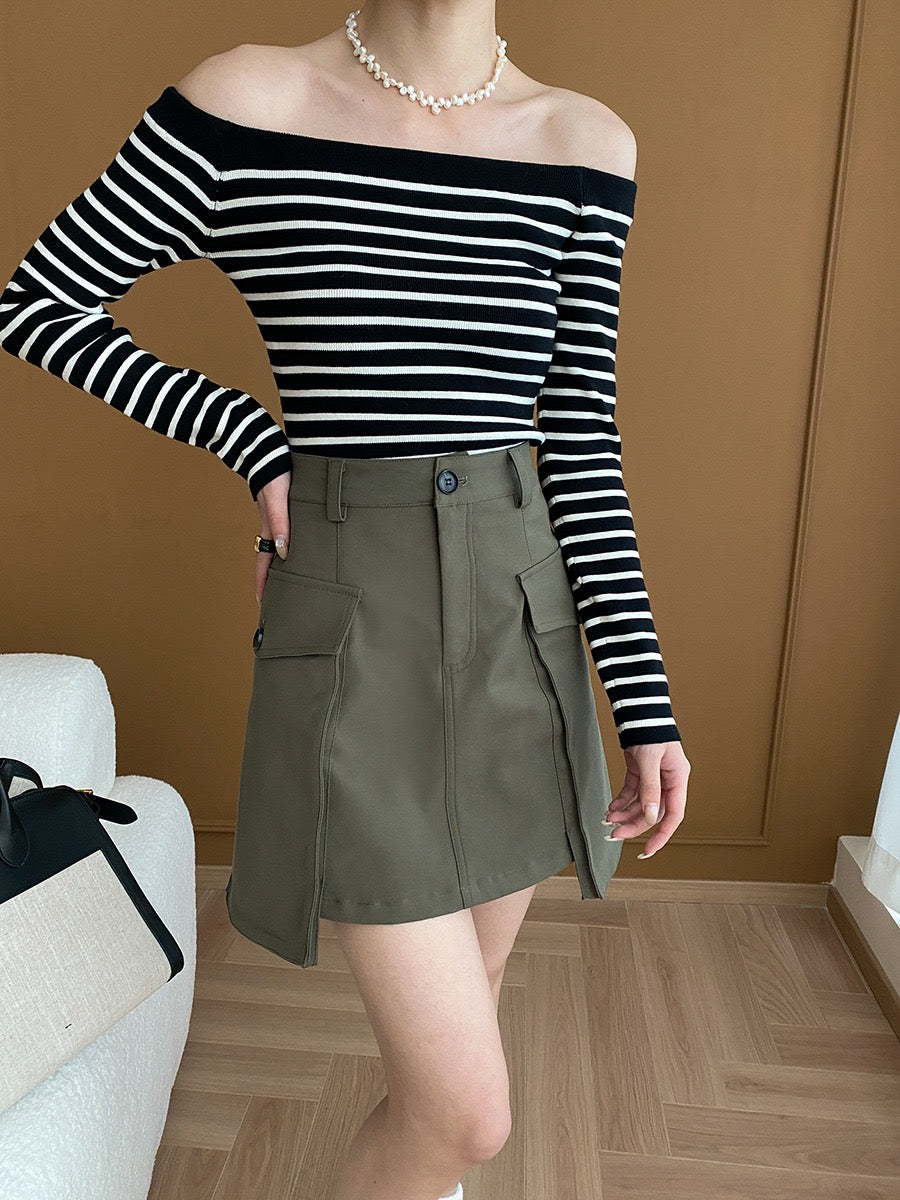 オフショルダートップ