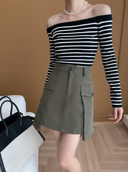 オフショルダートップ