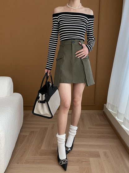 オフショルダートップ