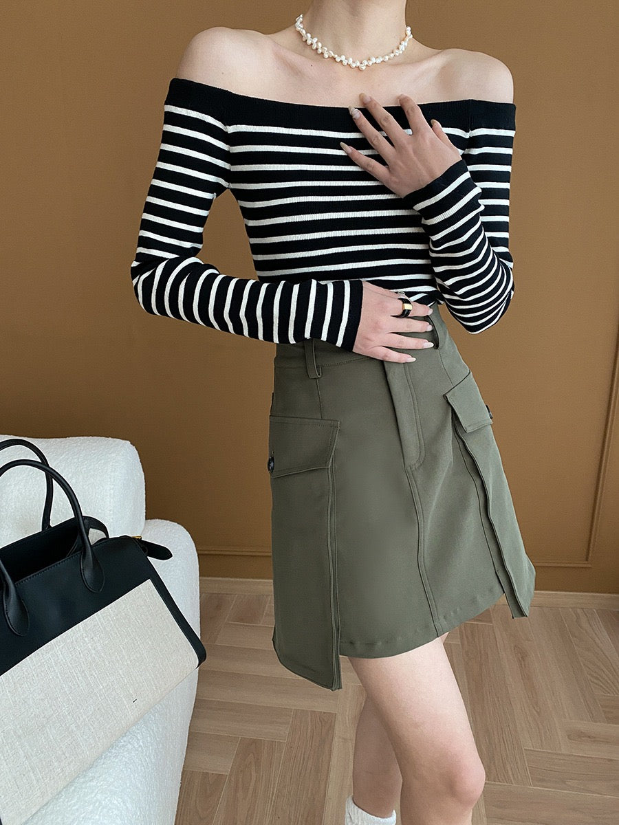 オフショルダートップ