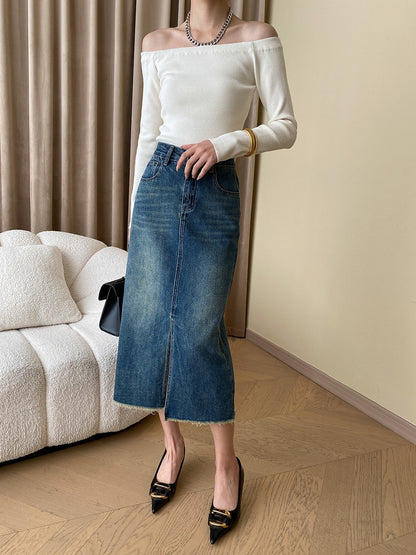 オフショルダートップ