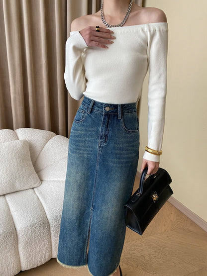 オフショルダートップ