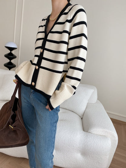 Color-Block Striped Jacket