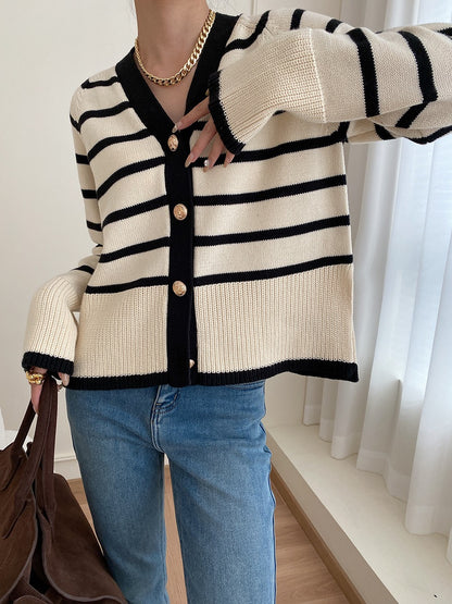 Color-Block Striped Jacket