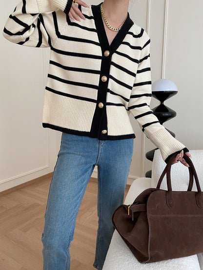 Color-Block Striped Jacket