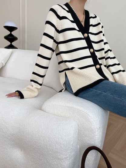 Color-Block Striped Jacket