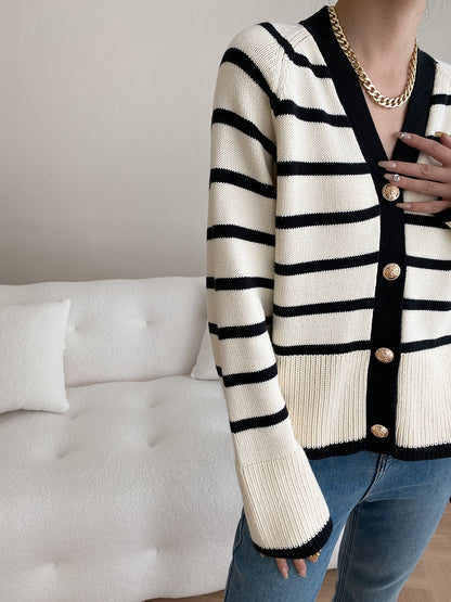 Color-Block Striped Jacket