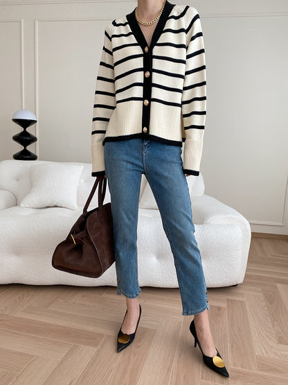 Color-Block Striped Jacket