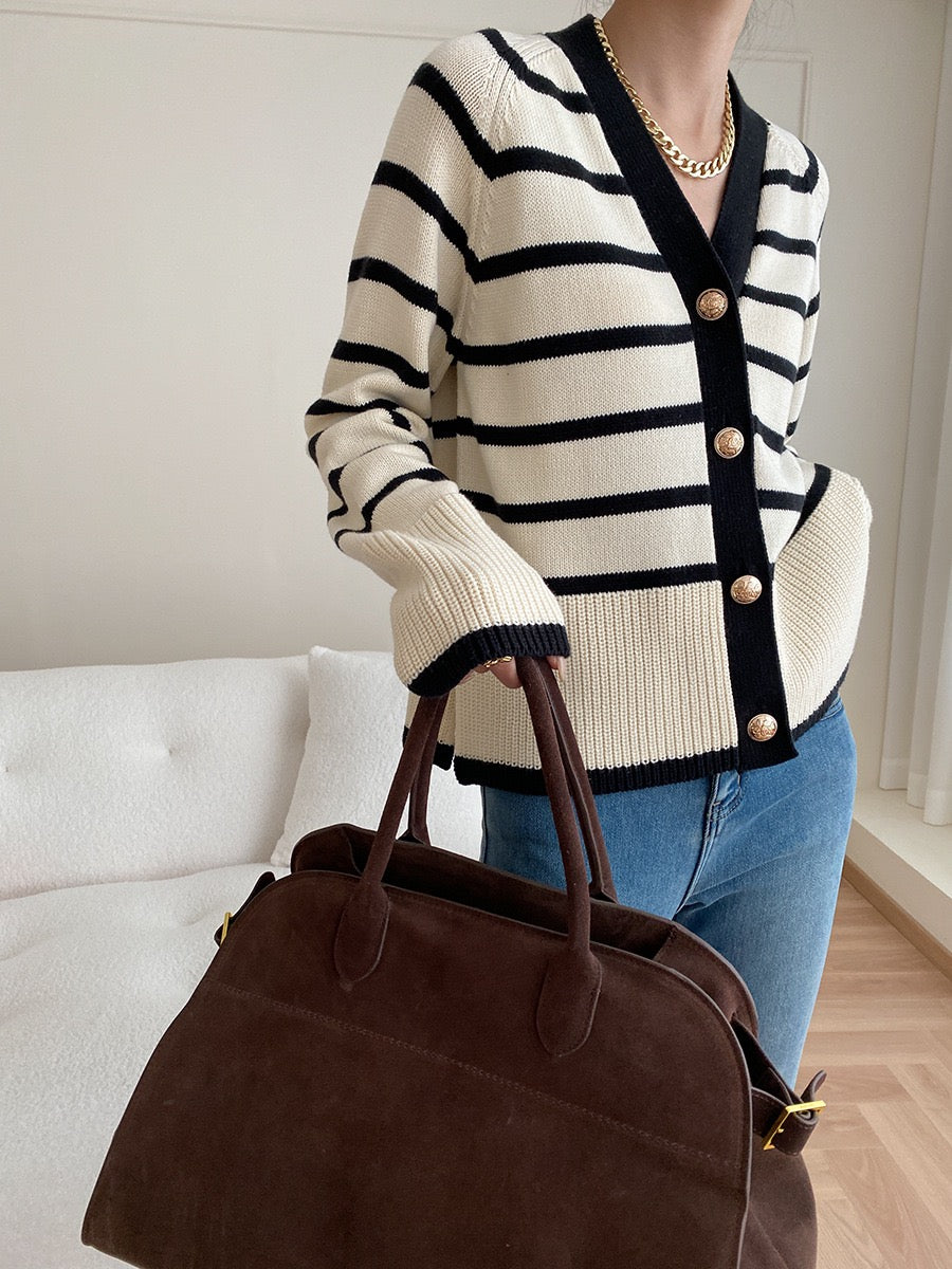 Color-Block Striped Jacket
