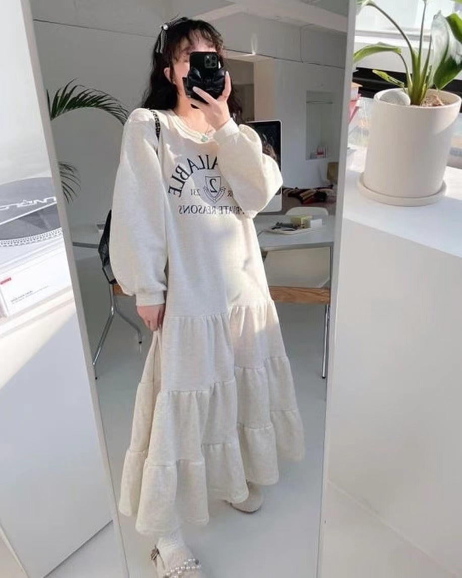 Cake Layered Sweatshirt Dress