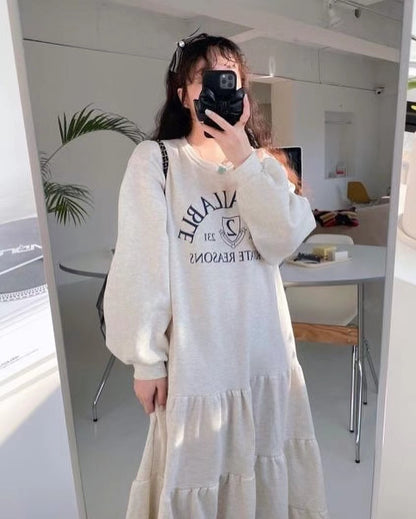Cake Layered Sweatshirt Dress