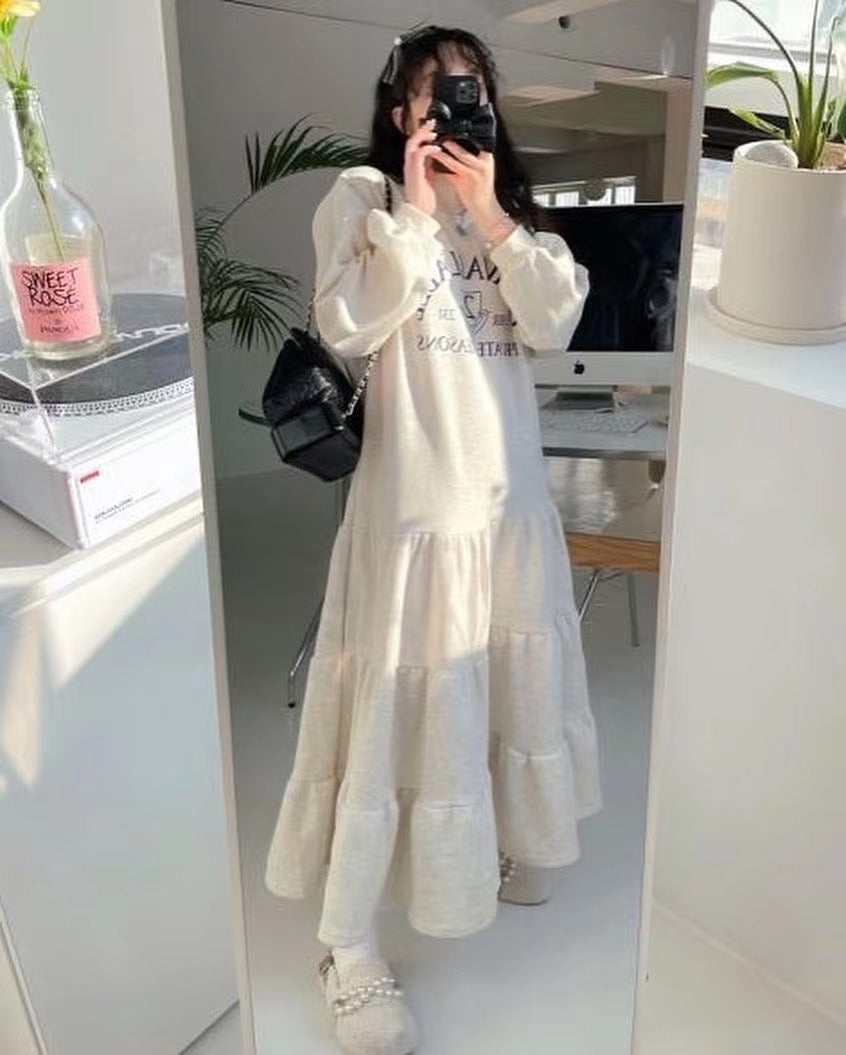 Cake Layered Sweatshirt Dress