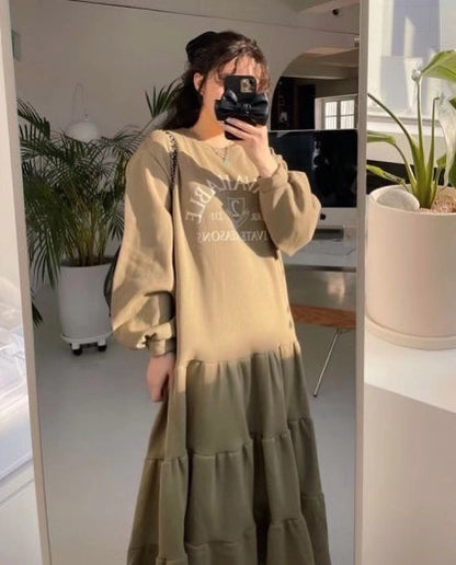 Cake Layered Sweatshirt Dress