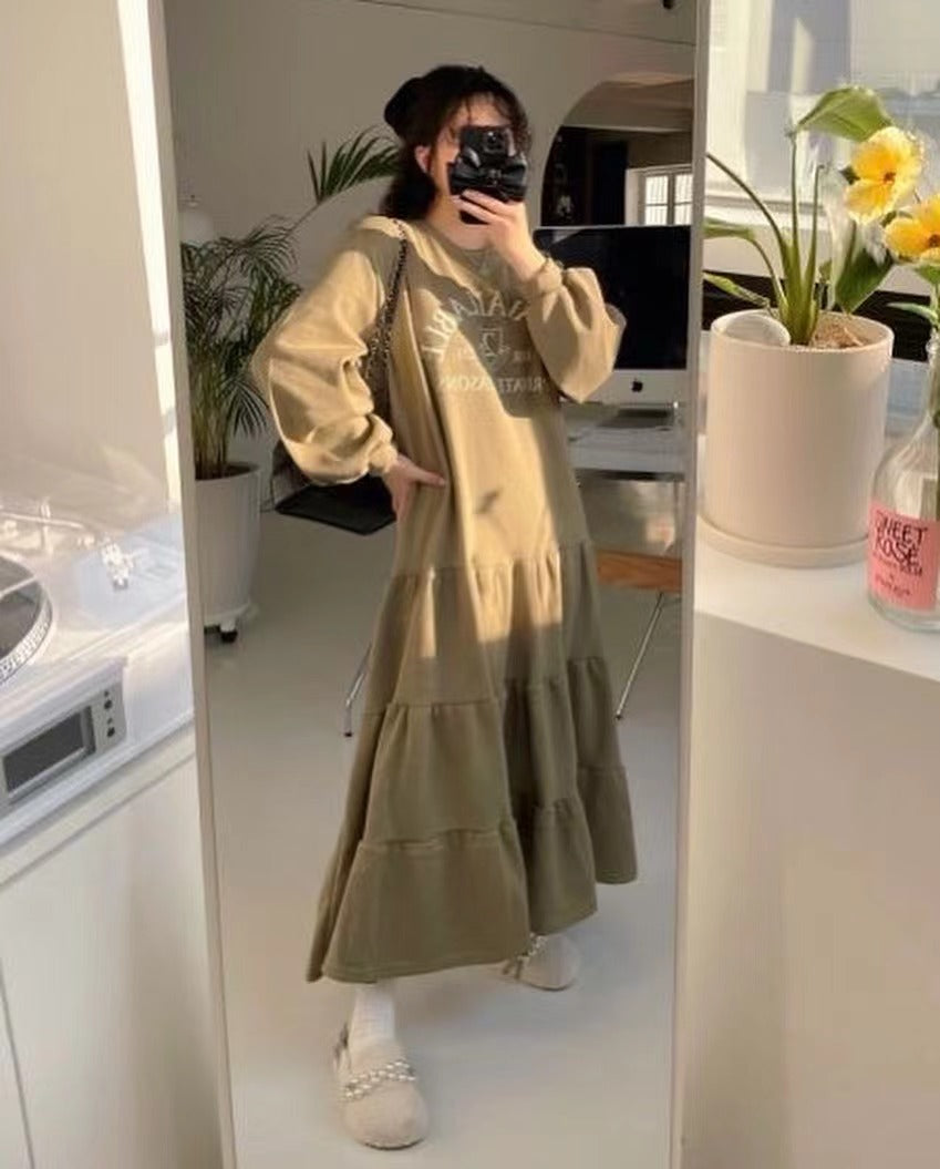 Cake Layered Sweatshirt Dress