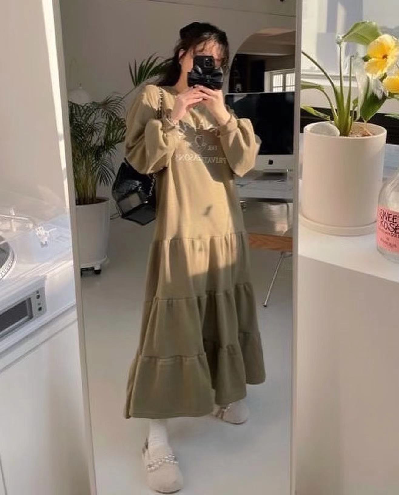 Cake Layered Sweatshirt Dress