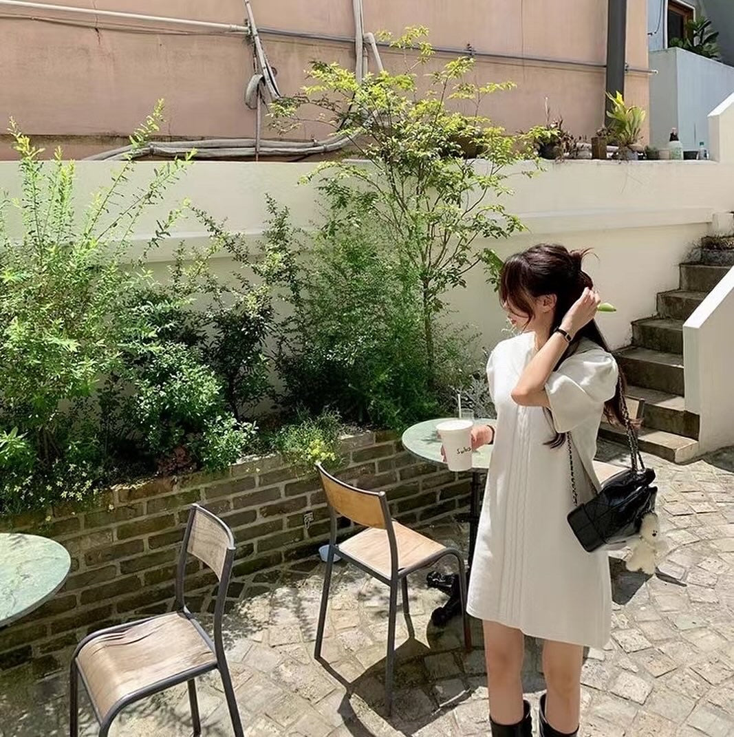 ヴィンテージ風ツイストワンピース