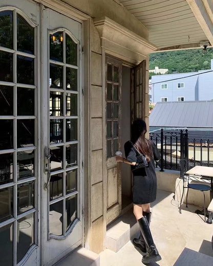 ヴィンテージ風ツイストワンピース