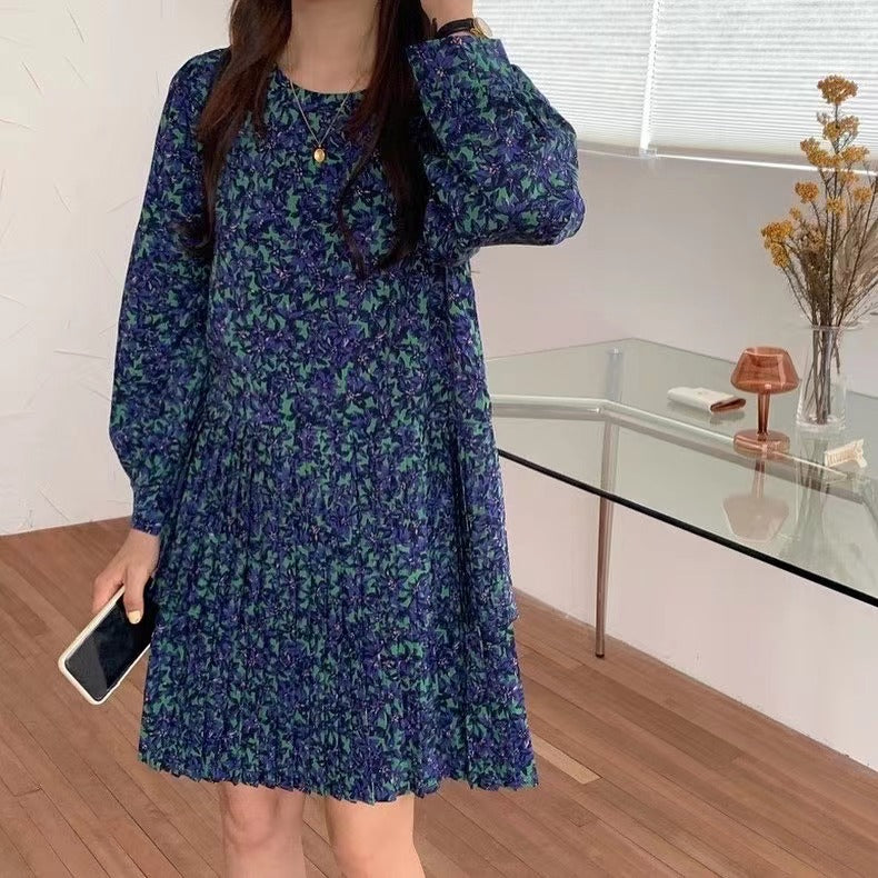 Vintage Floral Print Dress