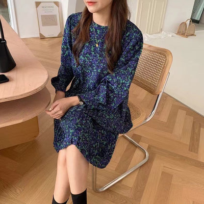 Vintage Floral Print Dress