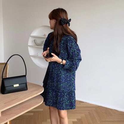 Vintage Floral Print Dress