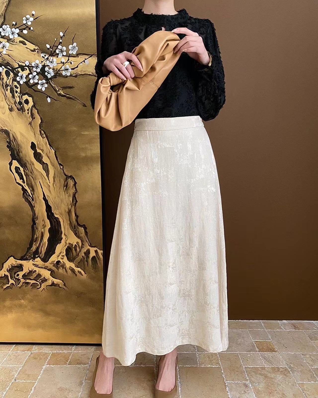 Velvet flocked lace top