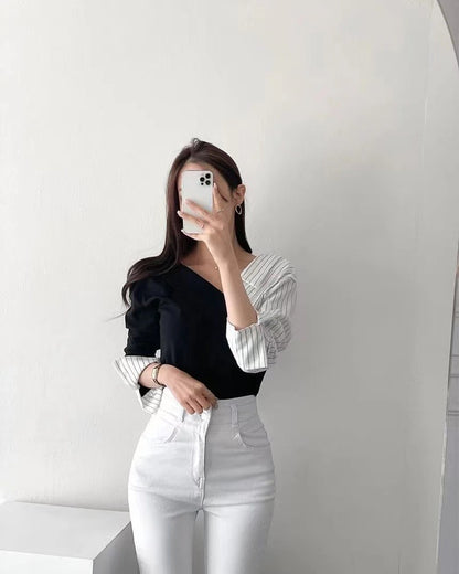 Irregular Striped Shirt