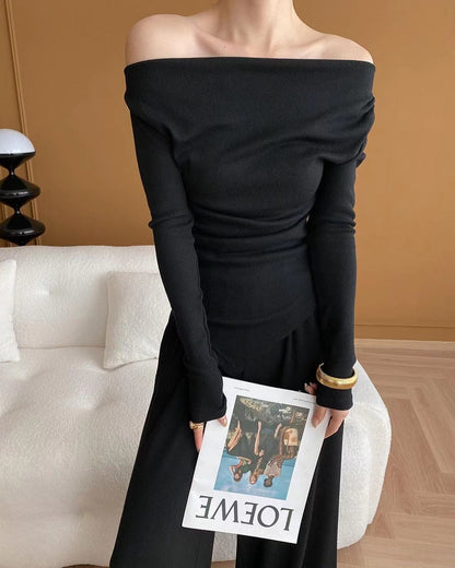 Knit Top + Wide Leg Pants Two-Piece Set