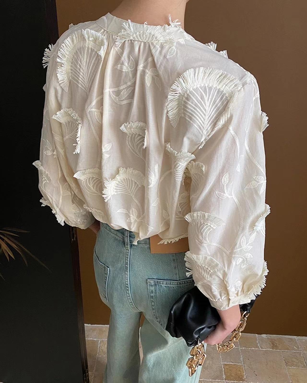 3D Fan-shaped Embroidered Shirt