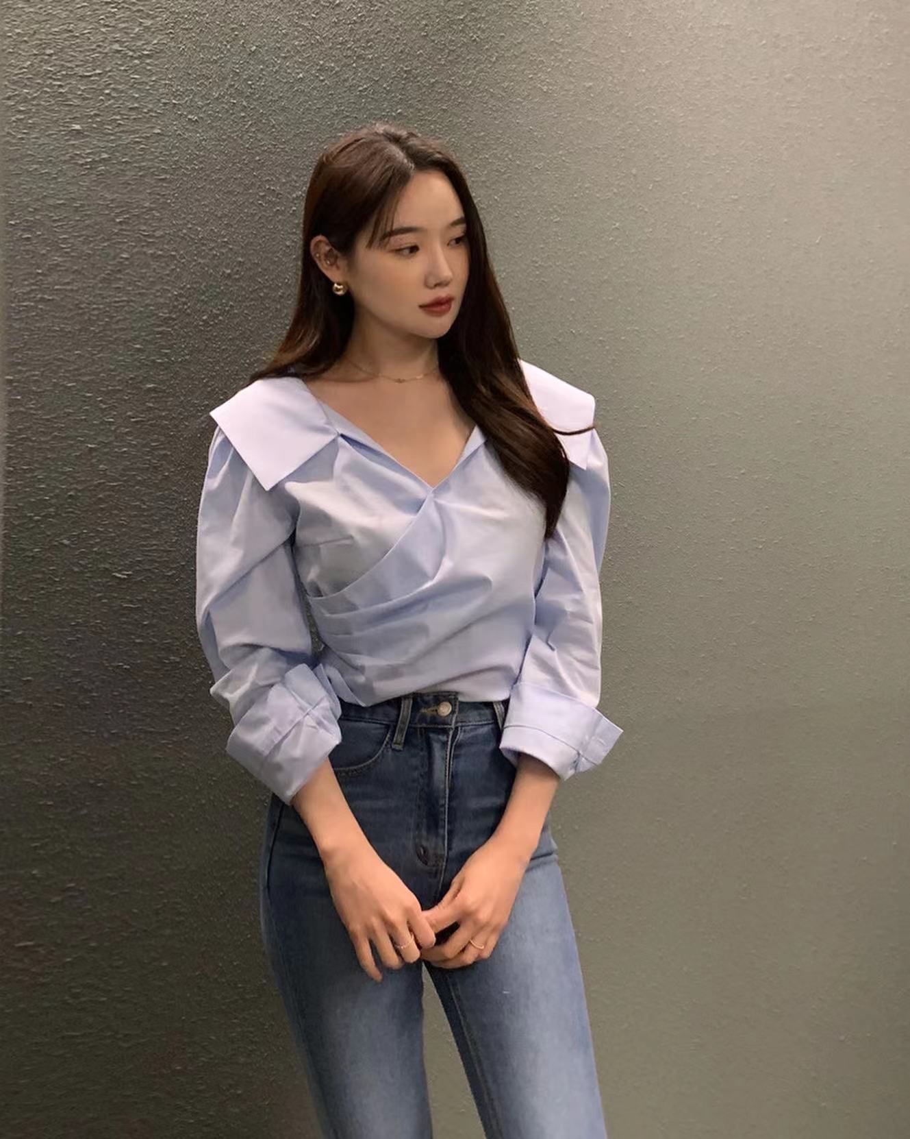 クロスプリーツシャツ