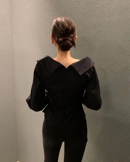 クロスプリーツシャツ