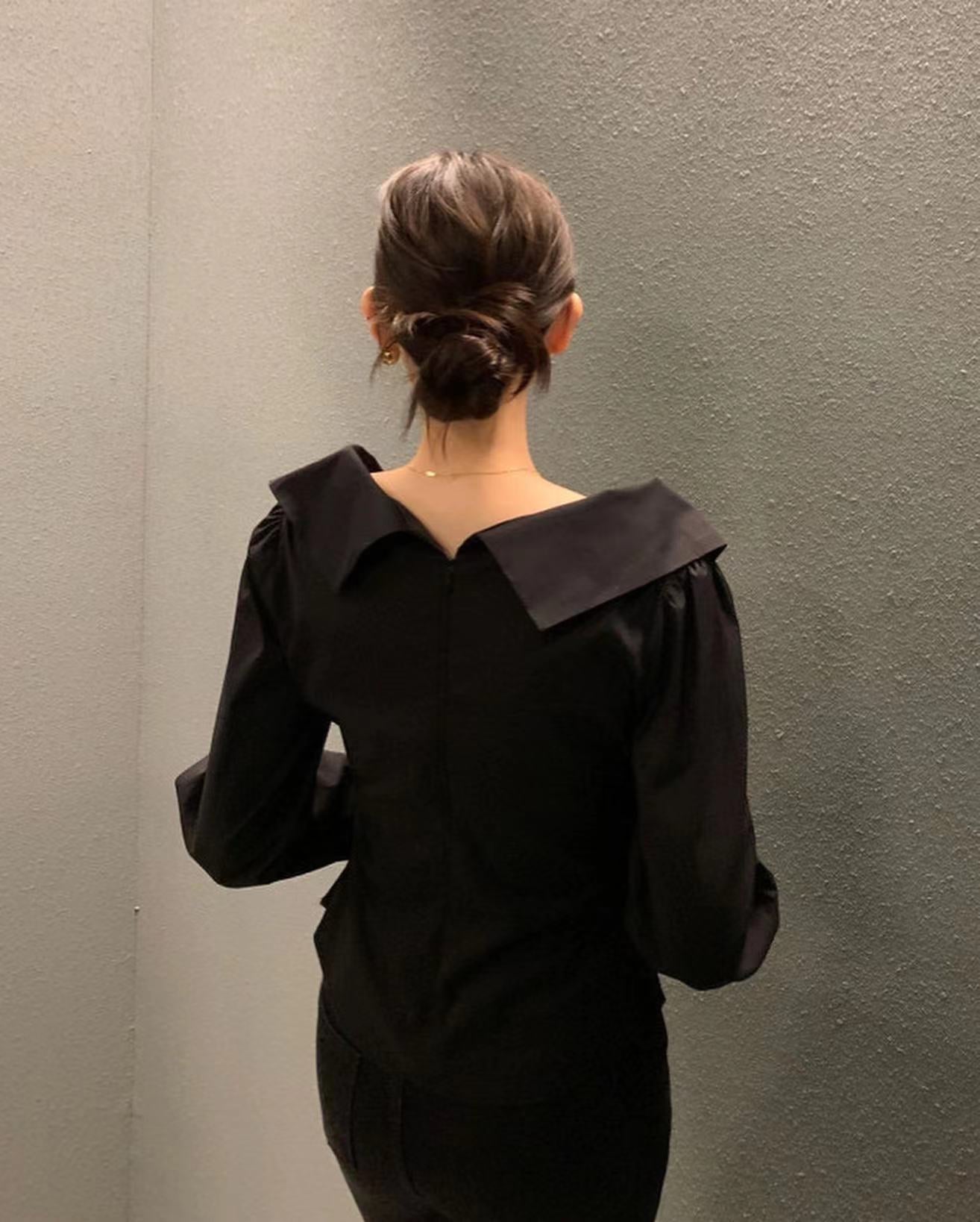 クロスプリーツシャツ