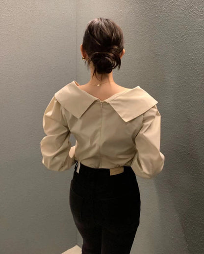 クロスプリーツシャツ