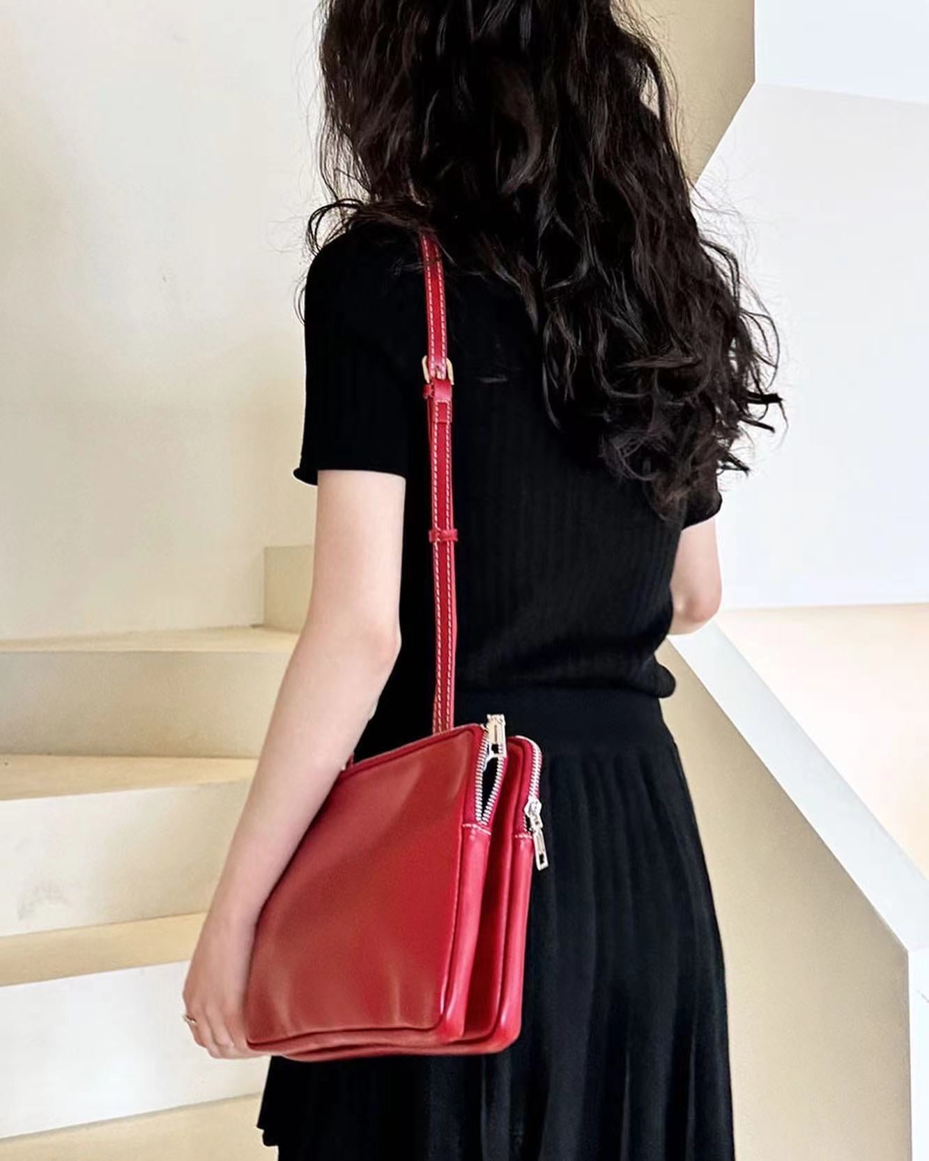 Knit Slim Fit Short Sleeve Top + Pleated Skirt Set