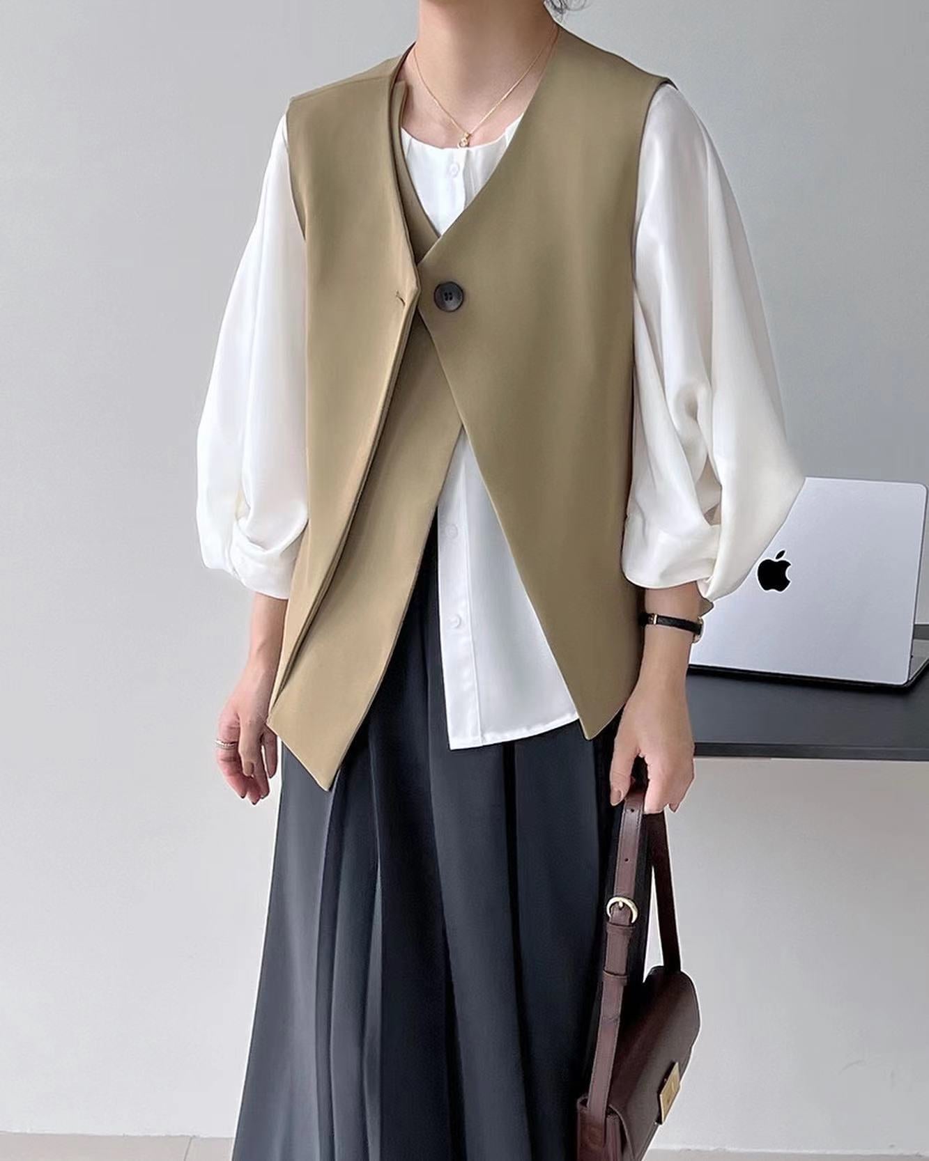 Double-breasted suit vest