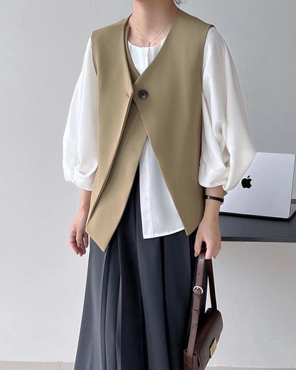 Double-breasted suit vest