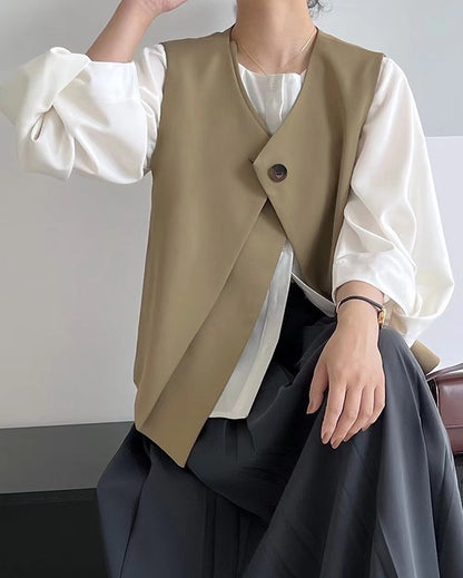 Double-breasted suit vest